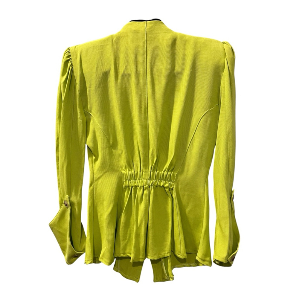 Vintage 80's Exclusive Paris Retro New Wave Button Down Shirt Size Small Green - Picture 8 of 12